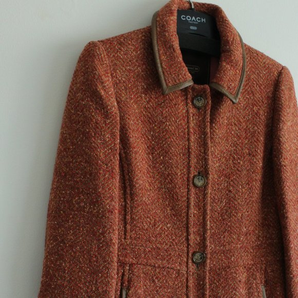 Coach Jackets & Blazers - Coach - Wool with leather trim